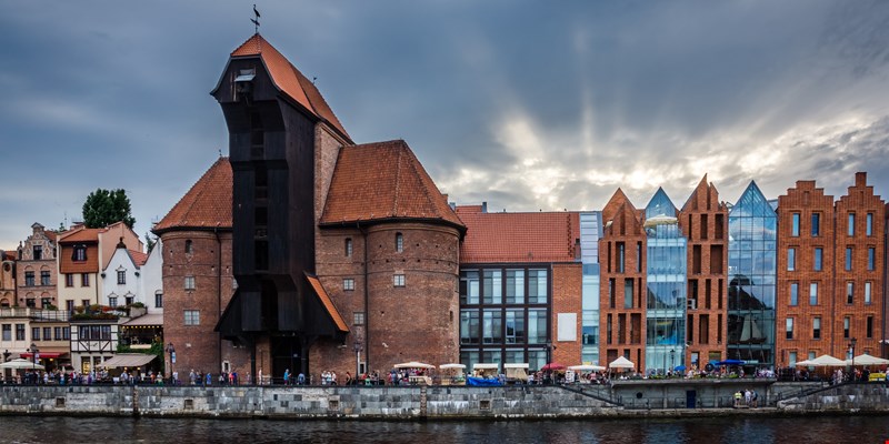 Zuraw on old town in Gdansk city, Poland