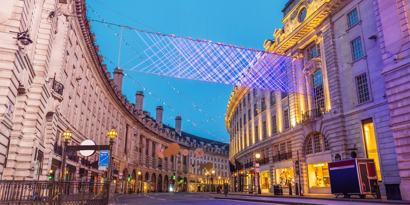 Regent Street on Christmas, London, the United Kingdom