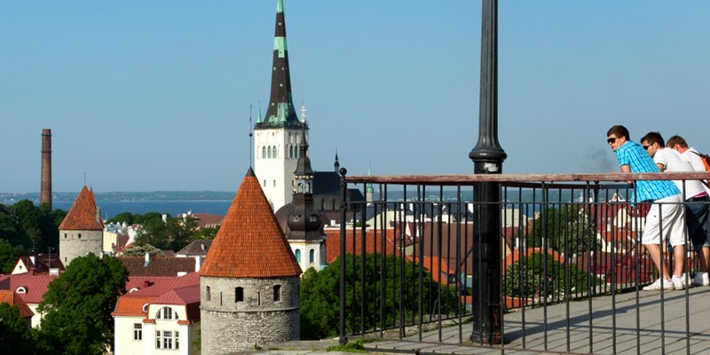 Panoramic view of Tallinn city from Patkuli Viewing Platform, Estonia