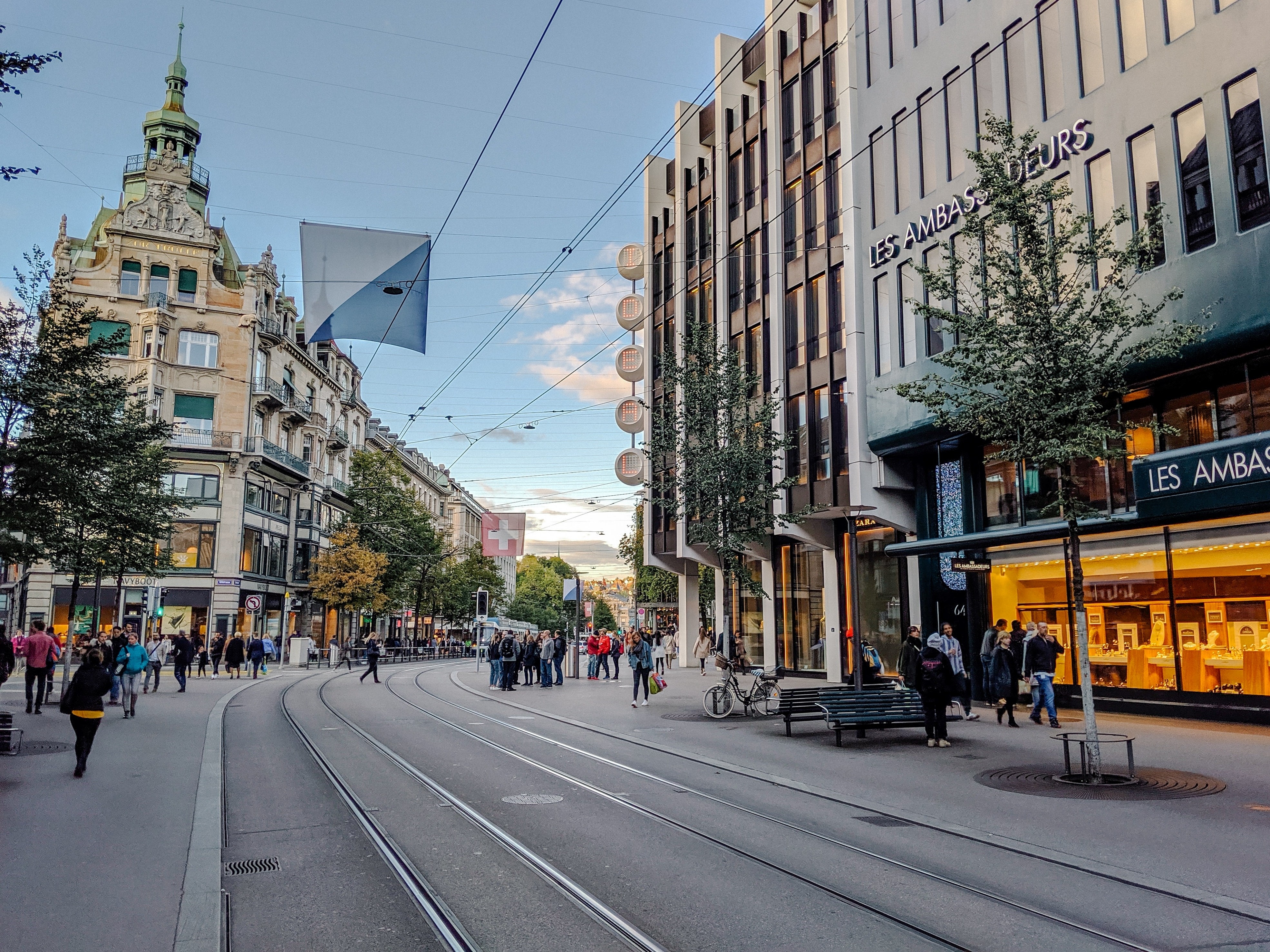 people on Bahnhofstrasse